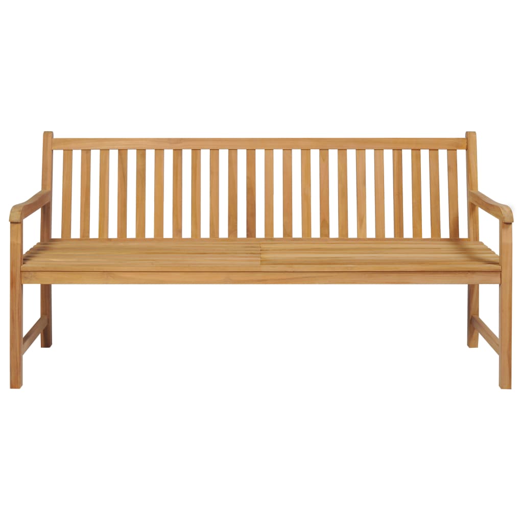 vidaXL Tuinbank met antracietkleurig kussen 175 cm massief teakhout