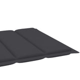 vidaXL Sun Lounger with Anthracite Cushion Solid Teak Wood