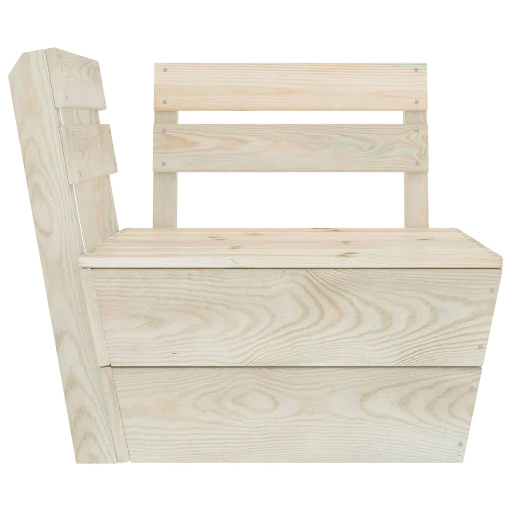 vidaXL 2-Seater Garden Bench Pallet Impregnated Pinewood
