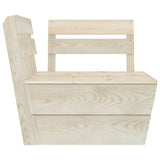vidaXL 2-Seater Garden Bench Pallet Impregnated Pinewood