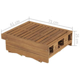 vidaXL Tapis d'encre léger avec coussins en acacia massif