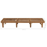 vidaXL Tapis d'encre léger avec coussins en acacia massif