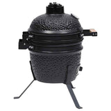 vidaXL Kamado barbecue 2-in-1 56 cm ceramic black