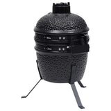 vidaXL Kamado barbecue 2-in-1 56 cm ceramic black