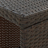 vidaXL 5-piece Garden Bar Set with Cushions Poly Rattan Brown