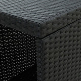 vidaXL 5-delige Tuinbarset met kussens poly rattan zwart