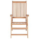 vidaXL Garden Chairs 4 pcs adjustable solid teak wood