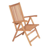 vidaXL Garden Chairs 4 pcs adjustable solid teak wood