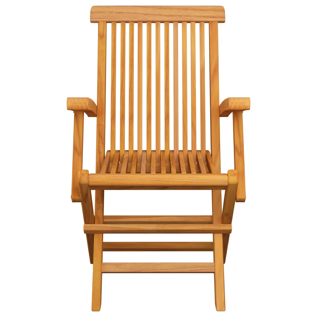 vidaXL Garden Chairs 4 pcs folding solid teakwood
