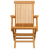 vidaXL Garden Chairs 4 pcs folding solid teakwood