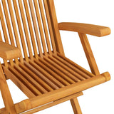 vidaXL Garden Chairs 4 pcs folding solid teakwood