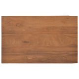 vidaXL Tv-meubel met wielen 80x50x42 cm massief teakhout