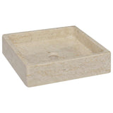 vidaXL Sink 40x40x10 cm marble cream