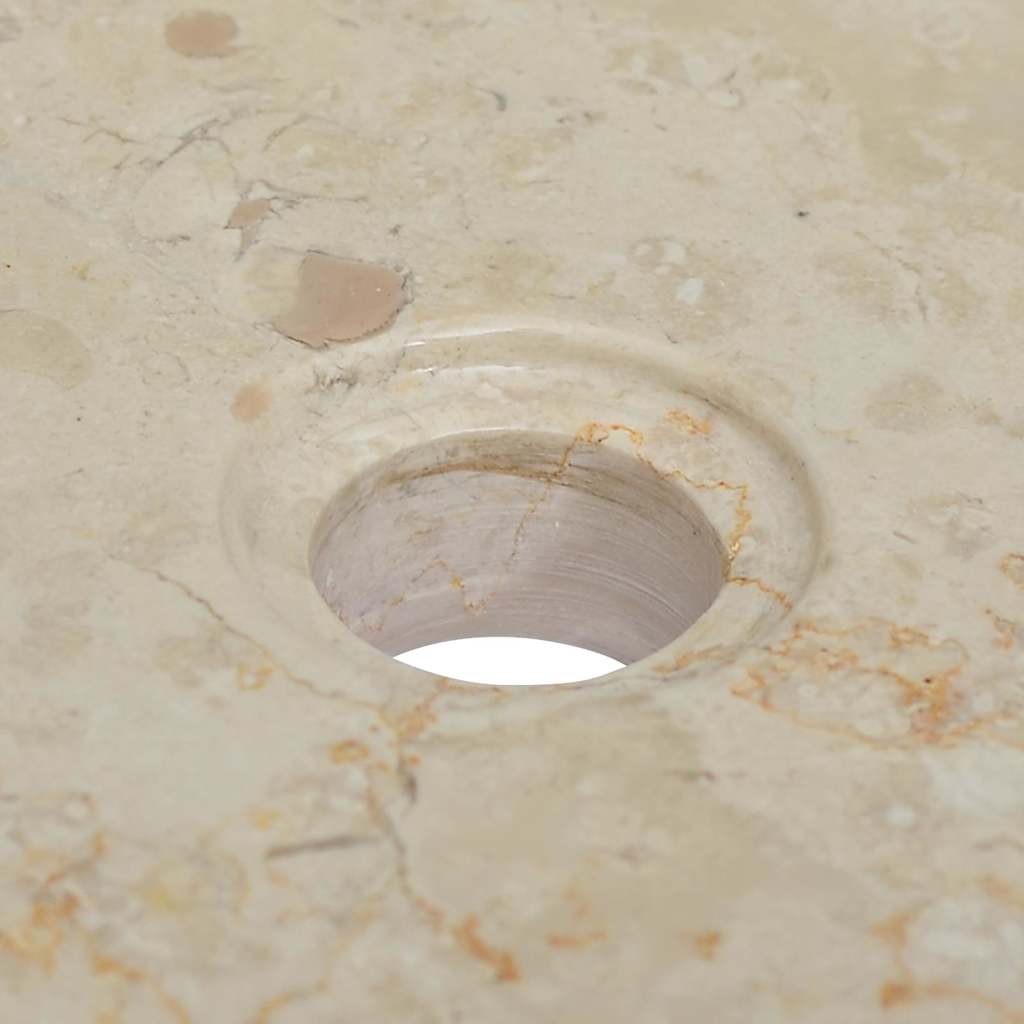 vidaXL Sink 40x40x10 cm marble cream