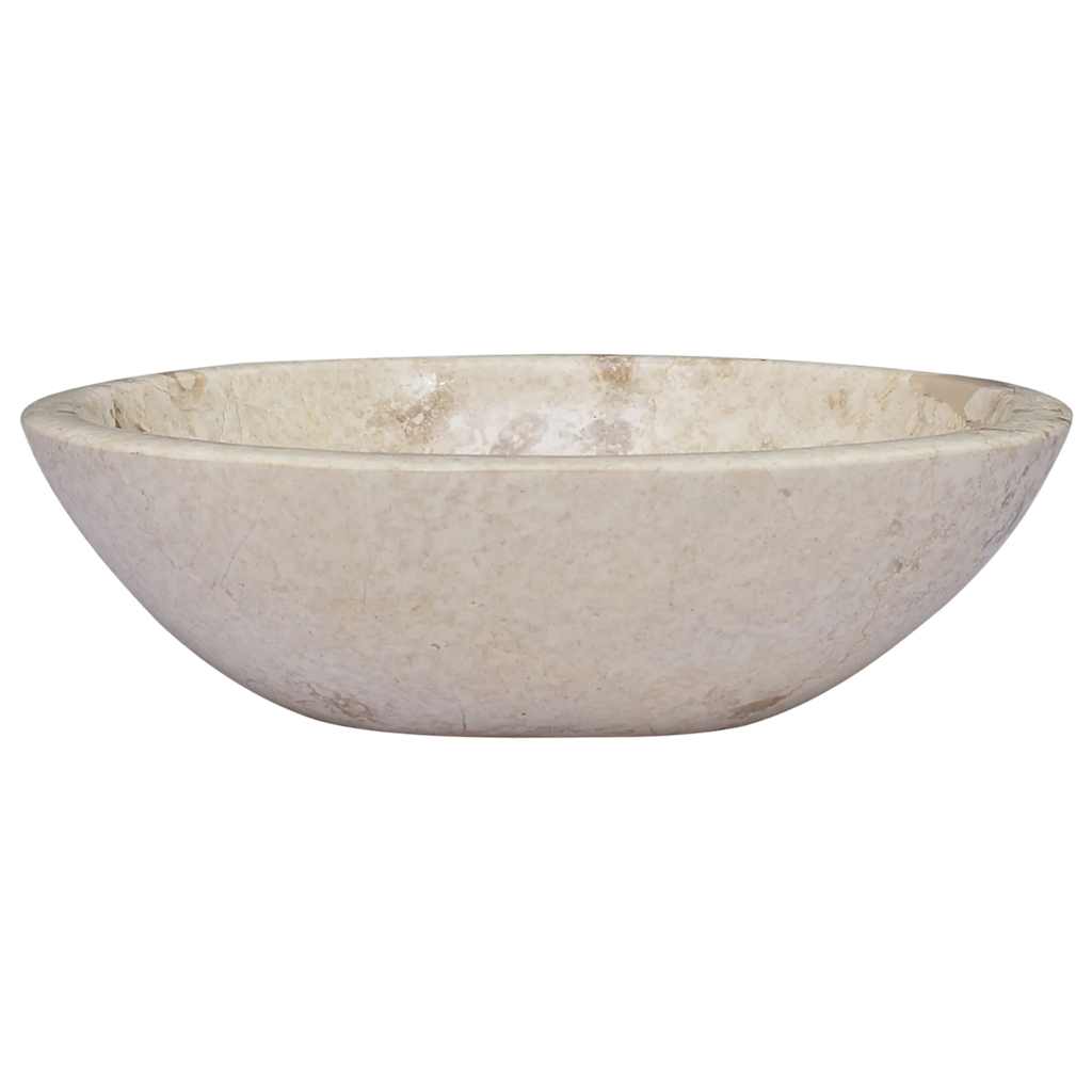 vidaXL Sink 53x40x15 cm marble cream