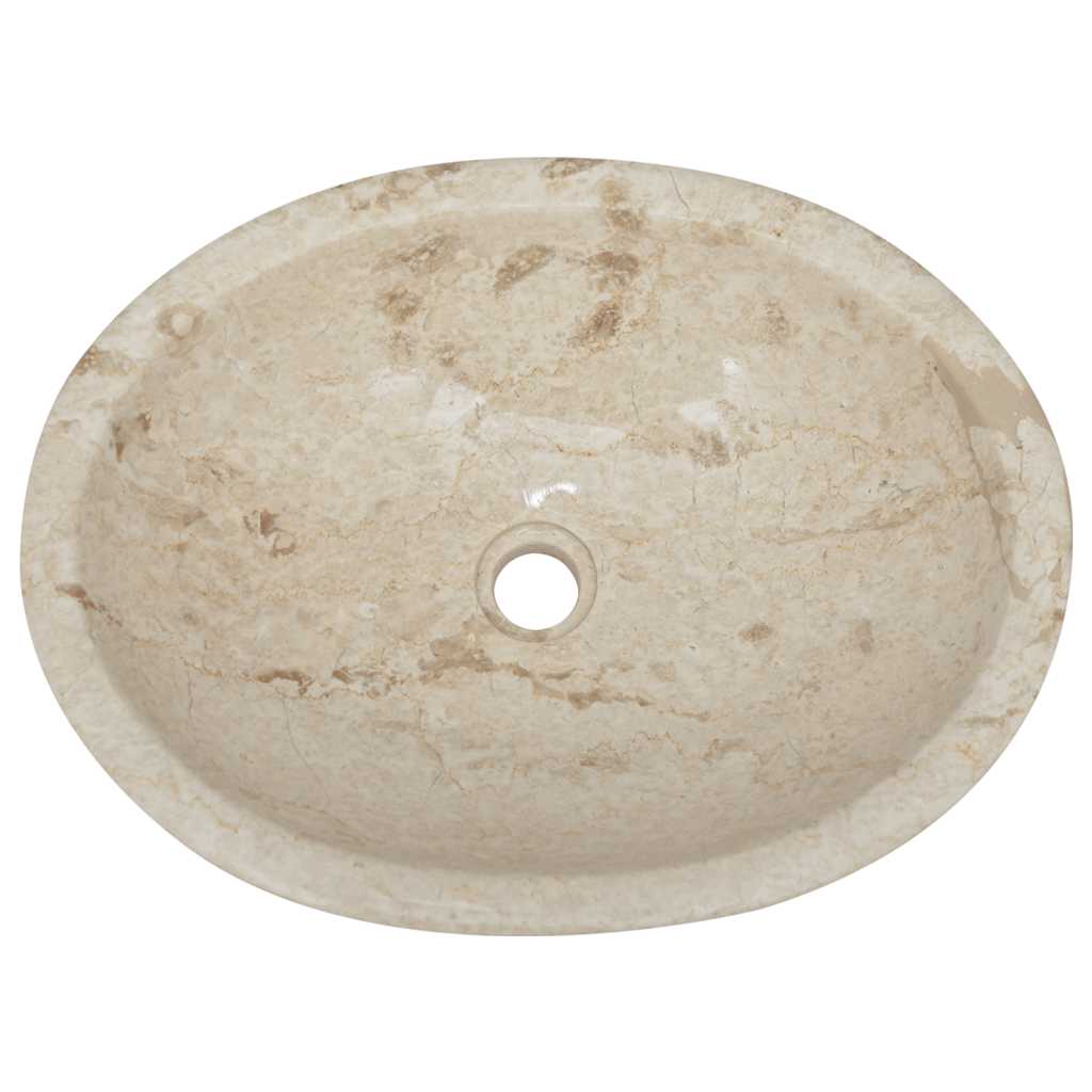 vidaXL Sink 53x40x15 cm marble cream