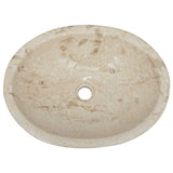 vidaXL Sink 53x40x15 cm marble cream