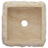 vidaXL Sink 30x30x13 cm Marble Cream