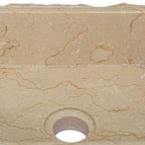 vidaXL Sink 30x30x13 cm Marble Cream