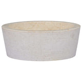 vidaXL Sink Ø40x15 cm marble cream
