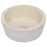 vidaXL Sink Ø40x15 cm marble cream