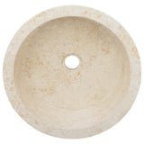 vidaXL Sink Ø40x15 cm marble cream