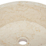 vidaXL Sink Ø40x15 cm marble cream