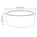 vidaXL Sink Ø40x15 cm marble cream
