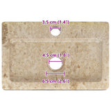 vidaXL Wastafel wandgemonteerd 38x24x6,5 cm marmer crèmekleurig