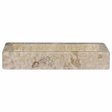 vidaXL Wastafel wandgemonteerd 38x24x6,5 cm marmer crèmekleurig