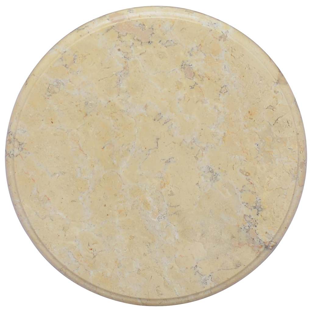 vidaXL Tafelblad Ø40x2,5 cm marmer crèmekleurig