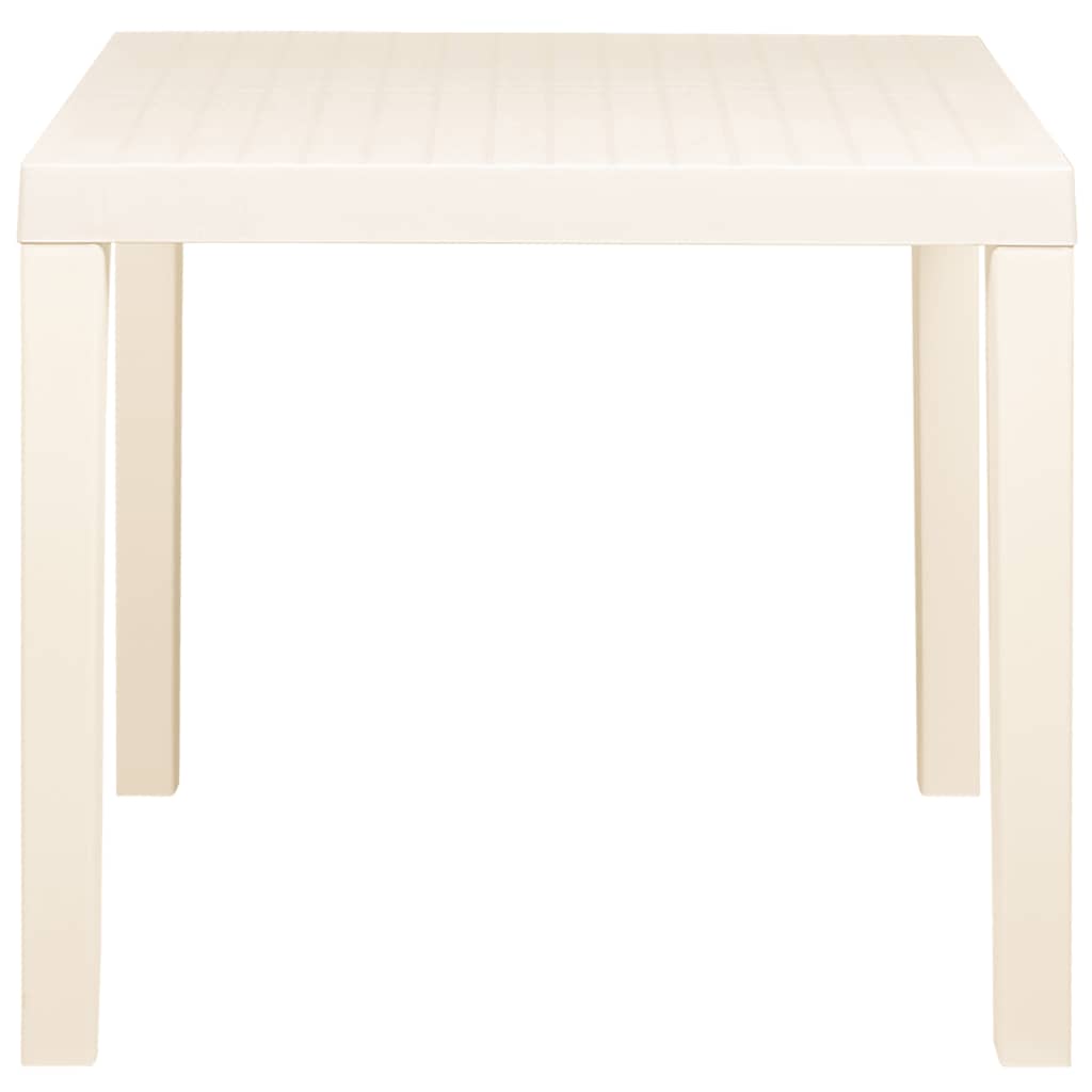 vidaXL Tuintafel 79x65x72 cm kunststof wit