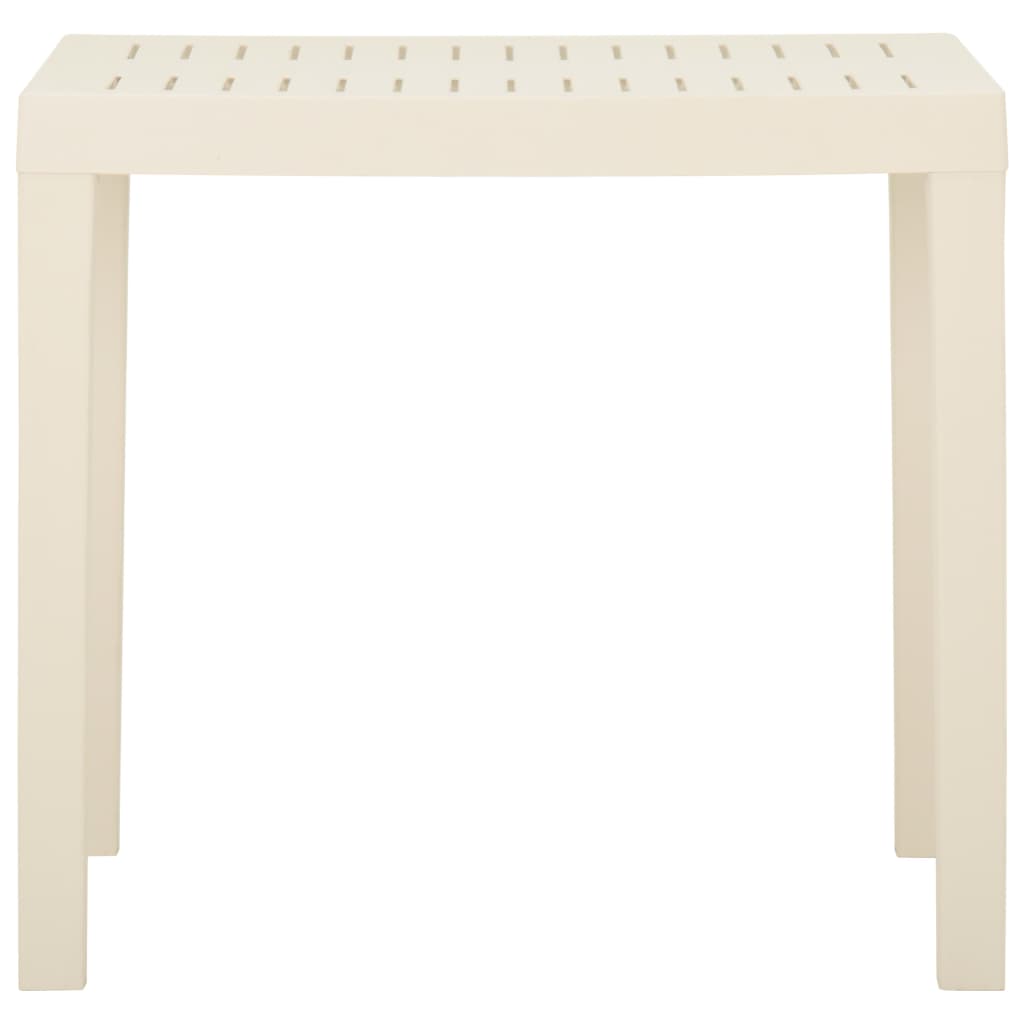 vidaXL Tuintafel 79x65x72 cm kunststof wit