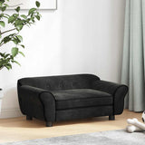 vidaXL Dog Sofa 72x45x30 cm Plush Black