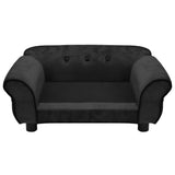 vidaXL Dog Sofa 72x45x30 cm Plush Black