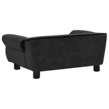 vidaXL Dog Sofa 72x45x30 cm Plush Black