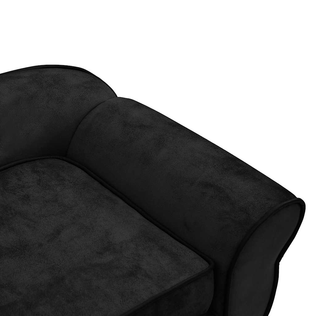 vidaXL Dog Sofa 72x45x30 cm Plush Black