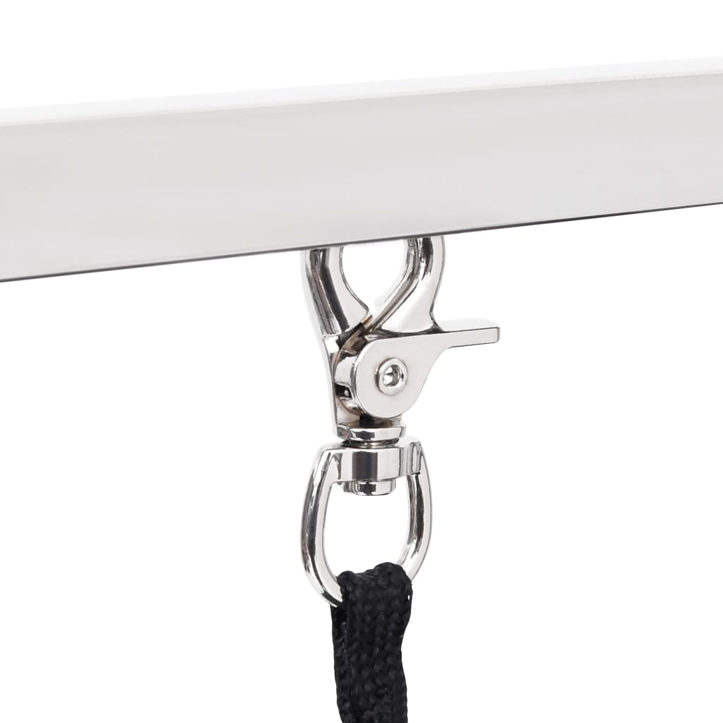 vidaXL Adjustable Dog Grooming Table with 2 Loops and Storage Shelf
