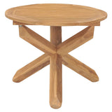 vidaXL Tuintafel Ø90x75 cm massief teakhout