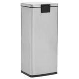 vidaXL Pedal Bin with Anti-fingerprint 30 L Stainless Steel Silver