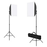 vidaXL Photo Studio Set with Softbox Lights, Background, and Reflector