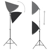 vidaXL Photo Studio Set with Softbox Lights, Background, and Reflector