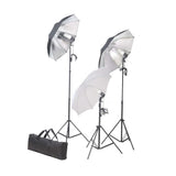 vidaXL Photo Studio Kit with Lights, Umbrellas, Background, and Reflector