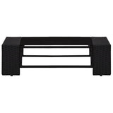 vidaXL 9-delige Loungeset met kussens poly rattan zwart