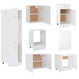 vidaXL 7-Piece Kitchen Cabinet Set Lyon Engineered Wood White