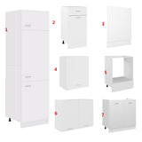 vidaXL 7-Piece Kitchen Cabinet Set Lyon Engineered Wood White
