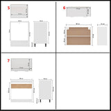 vidaXL 7-Piece Kitchen Cabinet Set Lyon Engineered Wood White