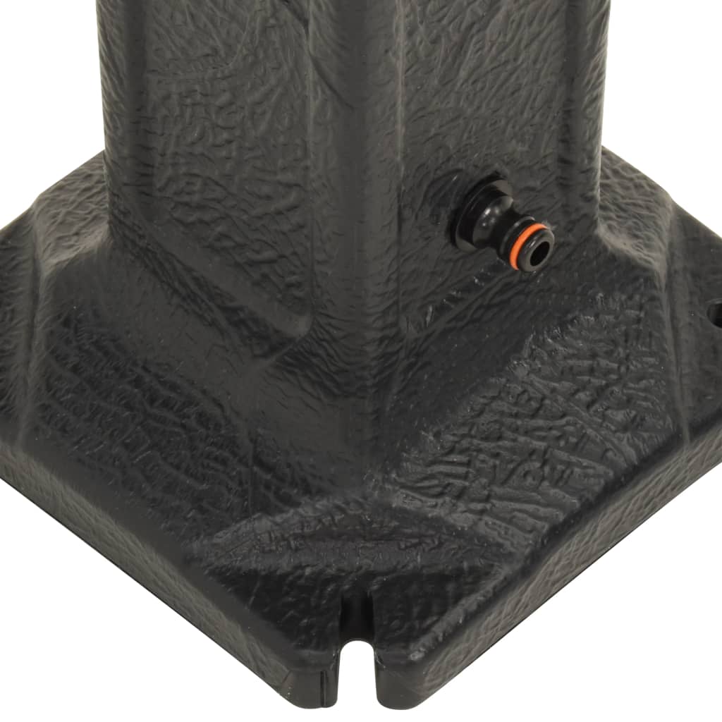 vidaXL Waterzuil met kraan steen-look antracietkleurig