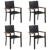 vidaXL 5-piece Garden Dining Set black