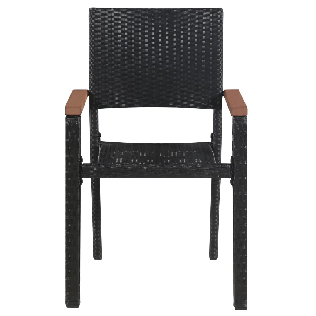 vidaXL 5-piece Garden Dining Set black